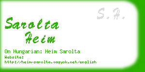 sarolta heim business card